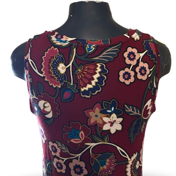 LOFT Floral Tank Swing Dress Knee Length Size XS - Picture 4 of 6